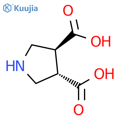 rac-(3R,4R)-pyrrolidine-3,4-dicarboxylic acid structure