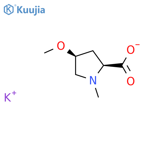 potassium (2S,4S)-4-methoxy-1-methylpyrrolidine-2-carboxylate structure