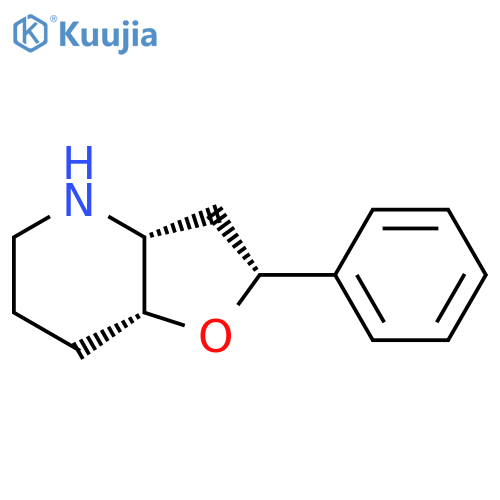 rac-(2R,3aR,7aR)-2-phenyl-octahydrofuro3,2-bpyridine structure