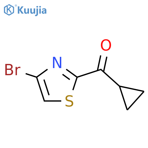 4-bromo-2-cyclopropanecarbonyl-1,3-thiazole structure