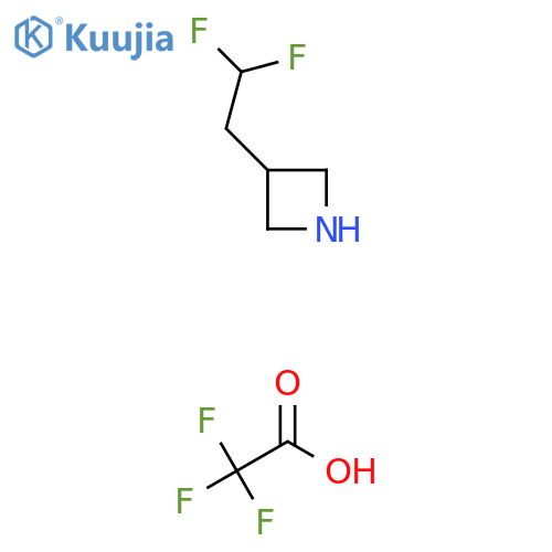 3-(2,2-difluoroethyl)azetidine;2,2,2-trifluoroacetic acid structure