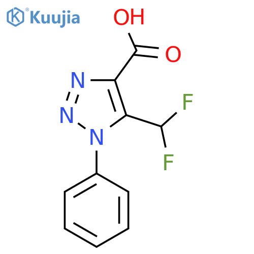 5-(difluoromethyl)-1-phenyl-1H-1,2,3-triazole-4-carboxylic acid structure