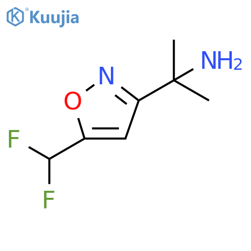 2-5-(difluoromethyl)-1,2-oxazol-3-ylpropan-2-amine structure