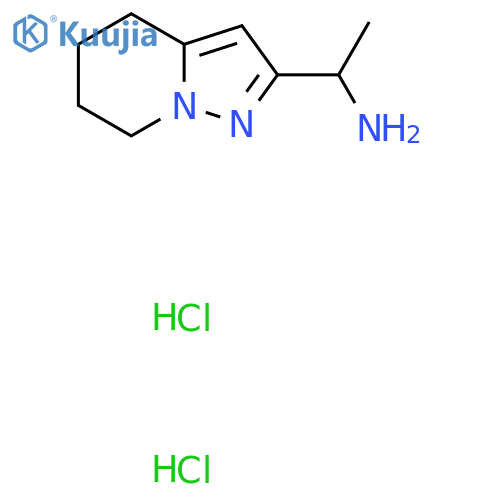 1-{4H,5H,6H,7H-pyrazolo1,5-apyridin-2-yl}ethan-1-amine dihydrochloride structure