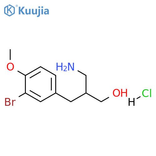 3-amino-2-(3-bromo-4-methoxyphenyl)methylpropan-1-ol hydrochloride structure