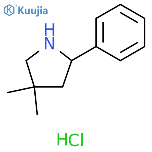 4,4-dimethyl-2-phenyl-pyrrolidine;hydrochloride structure