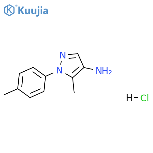5-methyl-1-(4-methylphenyl)-1H-pyrazol-4-amine hydrochloride structure