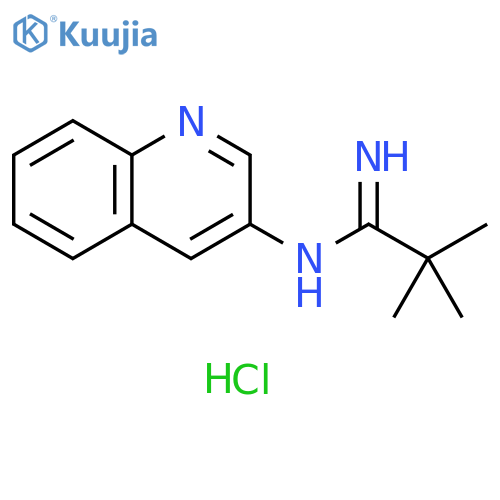 2,2-dimethyl-N-(quinolin-3-yl)propanimidamide hydrochloride structure