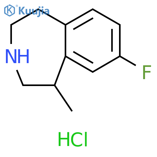 8-fluoro-1-methyl-2,3,4,5-tetrahydro-1H-3-benzazepine hydrochloride structure