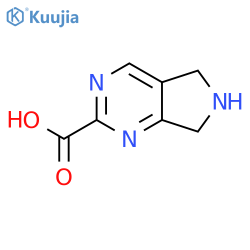 5H,6H,7H-pyrrolo3,4-dpyrimidine-2-carboxylic acid structure