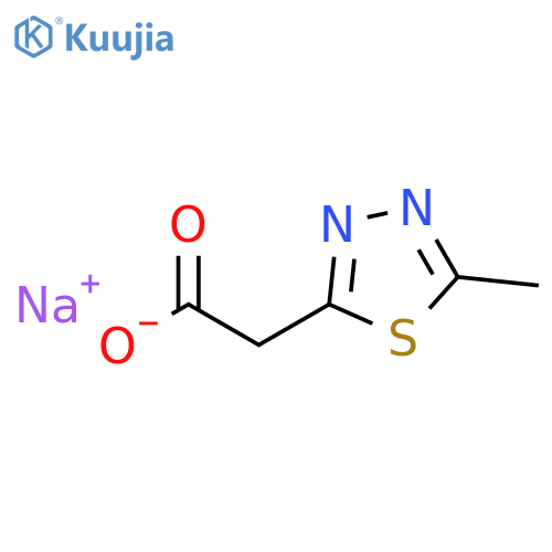 sodium 2-(5-methyl-1,3,4-thiadiazol-2-yl)acetate structure