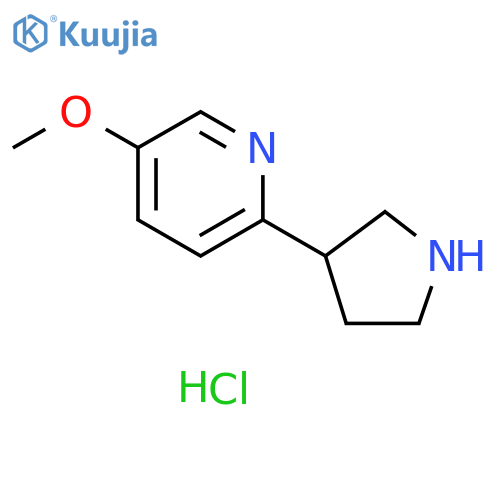5-methoxy-2-(pyrrolidin-3-yl)pyridine dihydrochloride structure