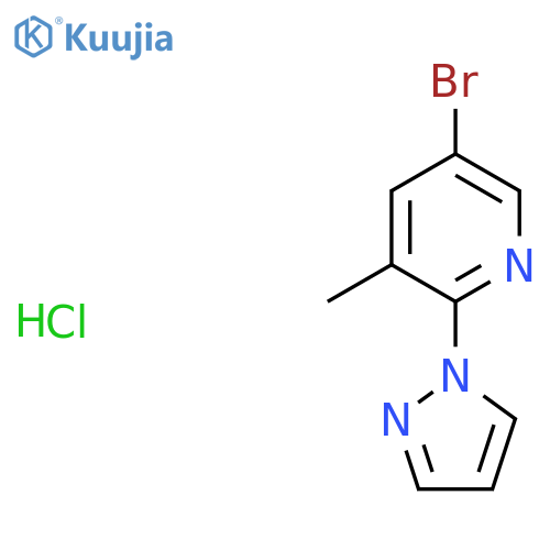 5-bromo-3-methyl-2-(1H-pyrazol-1-yl)pyridine hydrochloride structure