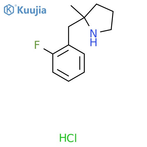 2-(2-fluorophenyl)methyl-2-methylpyrrolidine hydrochloride structure