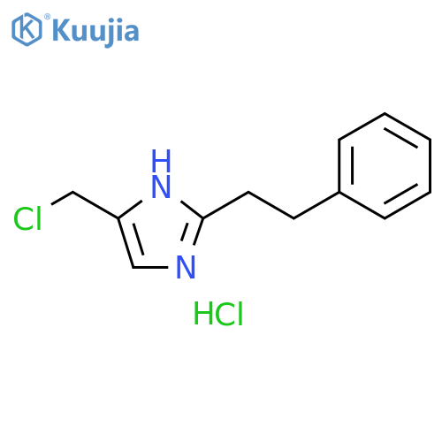 4-(chloromethyl)-2-(2-phenylethyl)-1H-imidazole hydrochloride structure