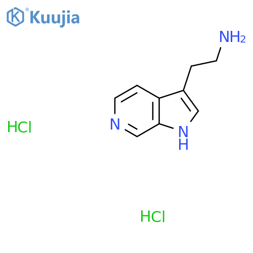 2-(1H-pyrrolo[2,3-c]pyridin-3-yl)ethanamine;dihydrochloride structure