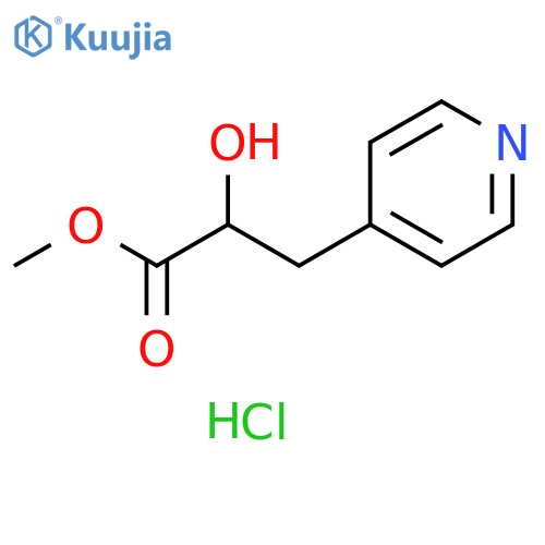 methyl 2-hydroxy-3-(pyridin-4-yl)propanoate hydrochloride structure
