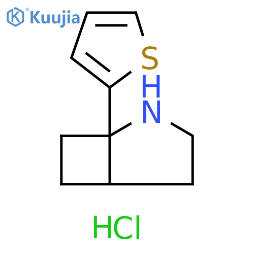 1-(thiophen-2-yl)-2-azabicyclo3.2.0heptane hydrochloride structure