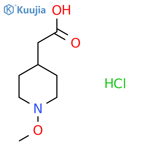 2-(1-Methoxypiperidin-4-yl)acetic acid hydrochloride structure