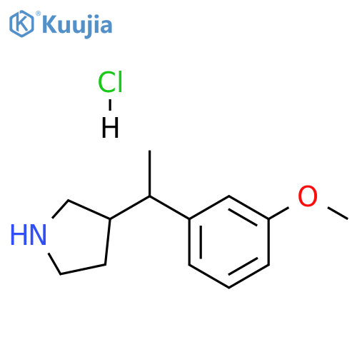 3-1-(3-methoxyphenyl)ethylpyrrolidine hydrochloride structure