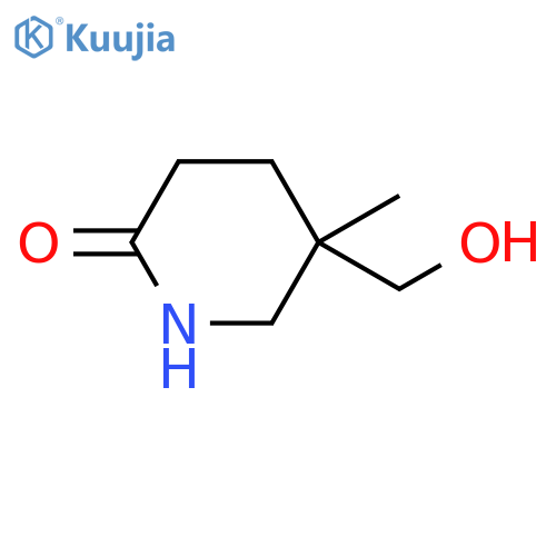 5-(hydroxymethyl)-5-methylpiperidin-2-one structure