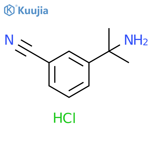 3-(2-aminopropan-2-yl)benzonitrile hydrochloride structure