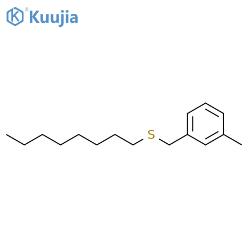 Benzene, 1-methyl-3-[(octylthio)methyl]- structure