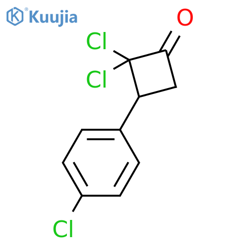 2,2-dichloro-3-(4-chlorophenyl)cyclobutan-1-one structure
