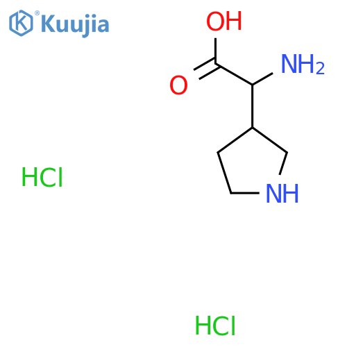 2-Amino-2-(pyrrolidin-3-YL)acetic acid 2hcl structure