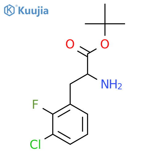 Tert-butyl 2-amino-3-(3-chloro-2-fluorophenyl)propanoate structure