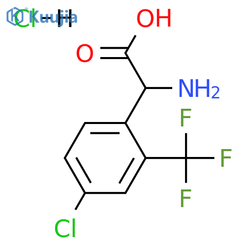 2-AMINO-2-[4-CHLORO-2-(TRIFLUOROMETHYL)PHENYL]ACETIC ACID HYDROCHLORIDE structure