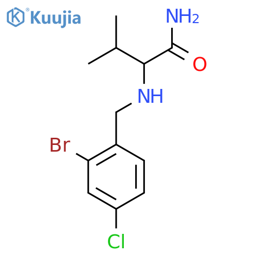 2-{(2-bromo-4-chlorophenyl)methylamino}-3-methylbutanamide structure