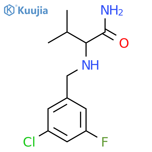 2-{(3-chloro-5-fluorophenyl)methylamino}-3-methylbutanamide structure
