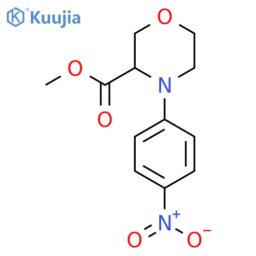 4-(4-Nitro-phenyl)-morpholine-3-carboxylic acid methyl ester structure
