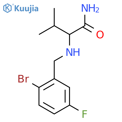 2-{(2-bromo-5-fluorophenyl)methylamino}-3-methylbutanamide structure