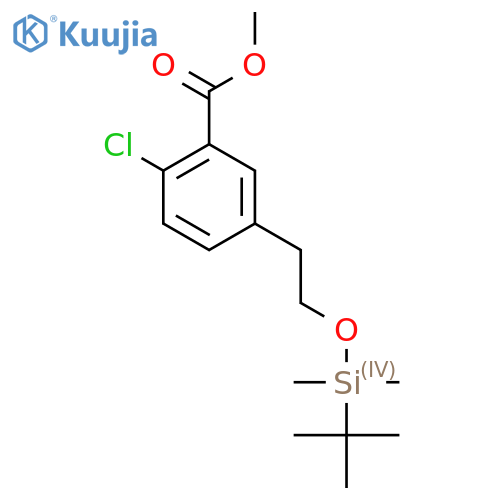 Methyl 5-(2-((tert-butyldimethylsilyl)oxy)ethyl)-2-chlorobenzoate structure