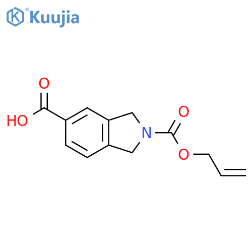 2-(prop-2-en-1-yloxy)carbonyl-2,3-dihydro-1H-isoindole-5-carboxylic acid structure