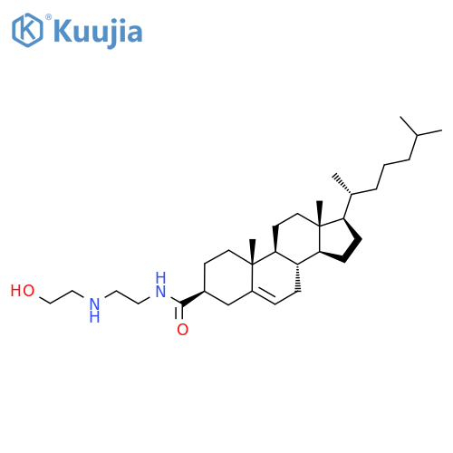 N-[2-[(2-hydroxyethyl)amino]ethyl]-(3beta)-cholest-5-ene-3-carboxamide structure
