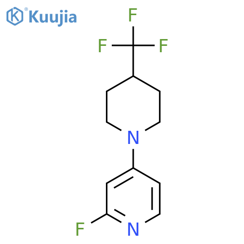 2-Fluoro-4-[4-(trifluoromethyl)piperidin-1-yl]pyridine structure