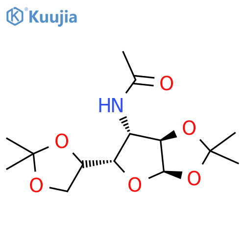 3-acetamido-3-deoxy-1,2:5,6-di-O-isopropylidene-α-D-glucofuranose structure