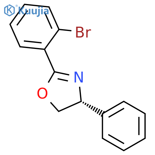 Oxazole,2-(2-bromophenyl)-4,5-dihydro-4-phenyl-, (4R)- structure
