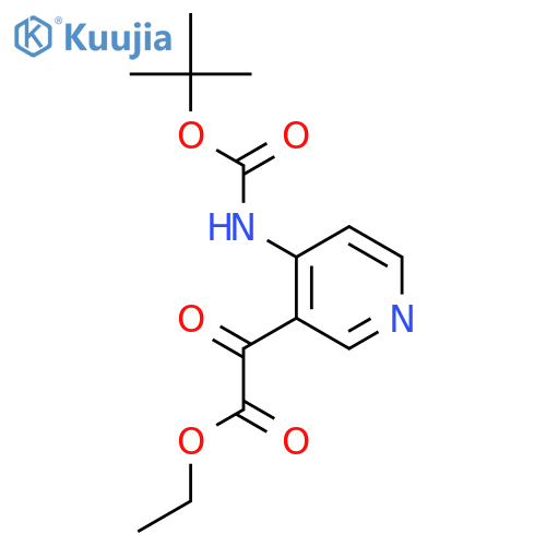 3-Pyridineacetic acid,4-[[(1,1-dimethylethoxy)carbonyl]amino]-a-oxo-, ethyl ester structure