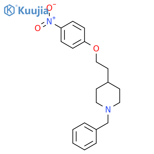 Piperidine, 4-[2-(4-nitrophenoxy)ethyl]-1-(phenylmethyl)- structure