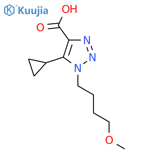 5-cyclopropyl-1-(4-methoxybutyl)-1H-1,2,3-triazole-4-carboxylic acid structure