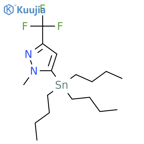 1-Methyl-5-(tributylstannyl)-3-(trifluoromethyl)-1H-pyrazole structure