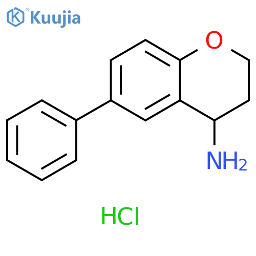 6-phenyl-3,4-dihydro-2H-1-benzopyran-4-amine hydrochloride structure