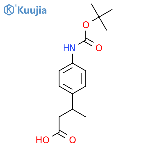 3-(4-{(tert-butoxy)carbonylamino}phenyl)butanoic acid structure