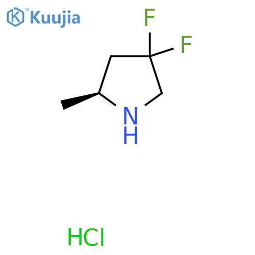 (2S)-4,4-difluoro-2-methyl-pyrrolidine hydrochloride structure