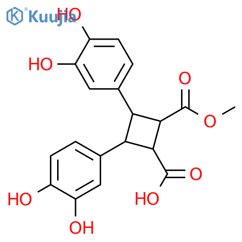 7,7'-Cyclo-3,3',4,4'-tetrahydroxy-8,8'-lignan-9,9'-dioic acid; (7α,7'β,8β,8'α)-form, Mono-Me ester structure