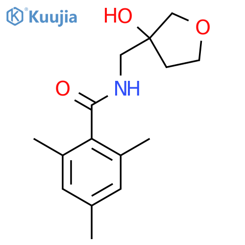 N-((3-hydroxytetrahydrofuran-3-yl)methyl)-2,4,6-trimethylbenzamide structure